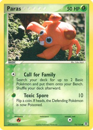 Paras (72) Reverse Holofoil - FireRed & LeafGreen