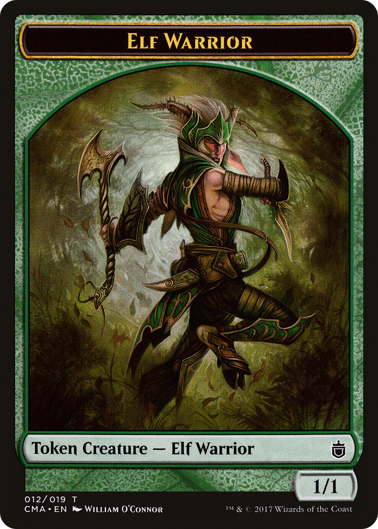 Elf Warrior Token [Commander Anthology Tokens] | Silver Goblin