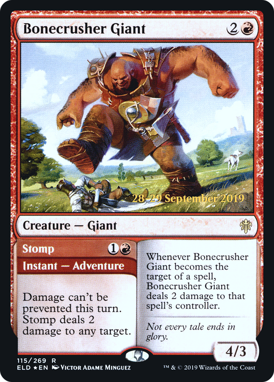 Bonecrusher Giant // Stomp [Throne of Eldraine Prerelease Promos]