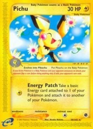 Pichu (58) (58) Reverse Holofoil - Expedition