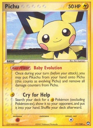 Pichu (21/108) [EX: Power Keepers] Reverse Holofoil