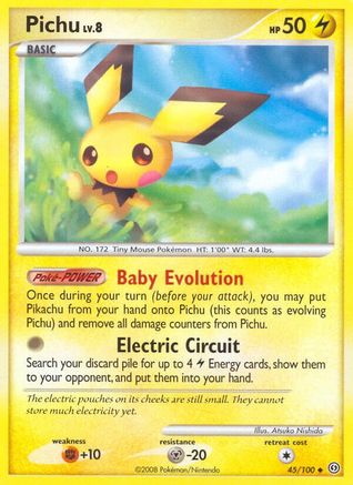 Pichu (45) Reverse Holofoil - Stormfront