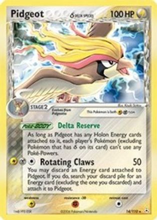 Pidgeot (Delta Species) (14) Reverse Holofoil - Holon Phantoms