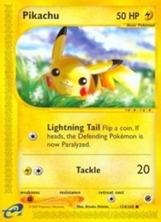 Pikachu (124/165) [Expedition: Base Set] Reverse Holofoil