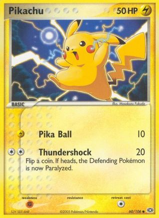 Pikachu (60/106) (Stamped) [EX: Emerald] | Silver Goblin