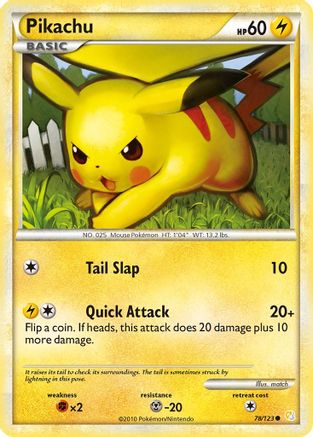 Pikachu (78/123) [HeartGold & SoulSilver: Base Set] Reverse Holofoil
