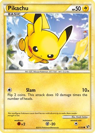 Pikachu (61/90) [HeartGold & SoulSilver: Undaunted] Reverse Holofoil