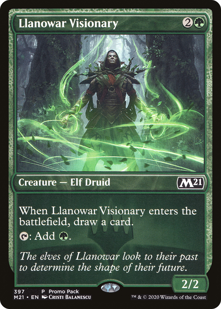 Llanowar Visionary (Promo Pack) [Core Set 2021 Promos] Foil