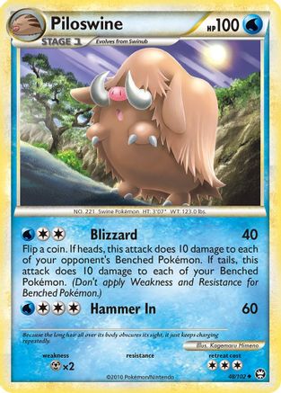 Piloswine (48) Reverse Holofoil - Triumphant