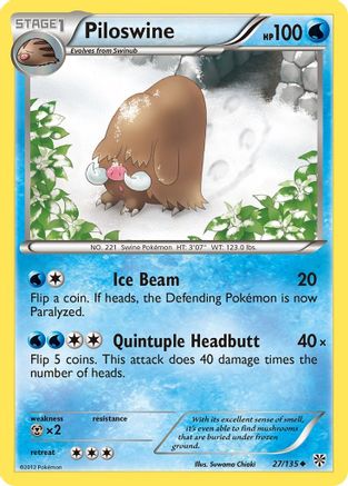 Piloswine (27) Reverse Holofoil - Plasma Storm