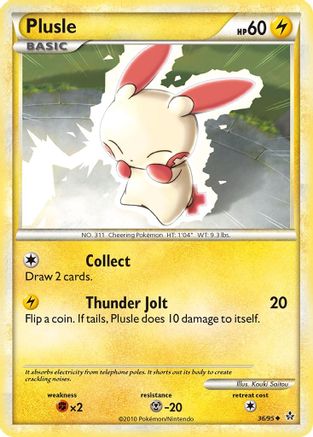 Plusle (36/95) [HeartGold & SoulSilver: Unleashed] Reverse Holofoil