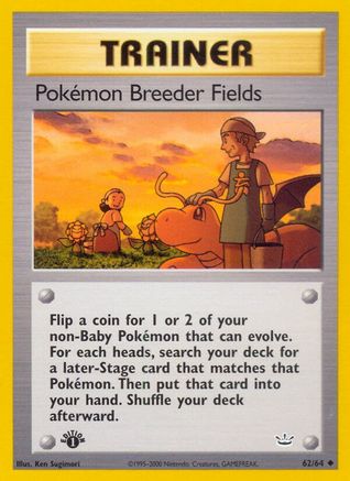 Pokemon Breeder Fields (62) 1st Edition - Neo Revelation