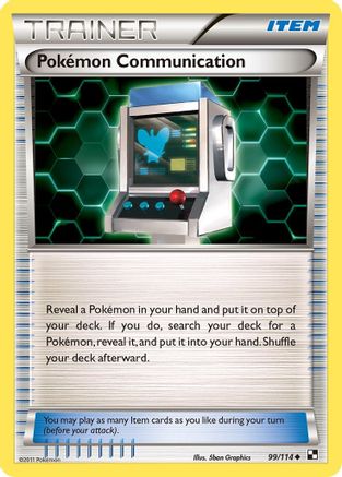 Pokemon Communication (99) Reverse Holofoil - Black and White