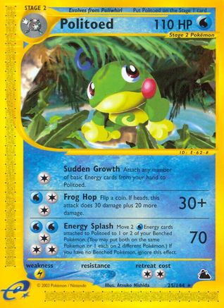 Politoed (25) (25) Reverse Holofoil - Skyridge