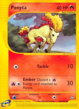 Ponyta (102) Reverse Holofoil - Aquapolis