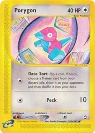 Porygon (103b/147) [Aquapolis] Reverse Holofoil