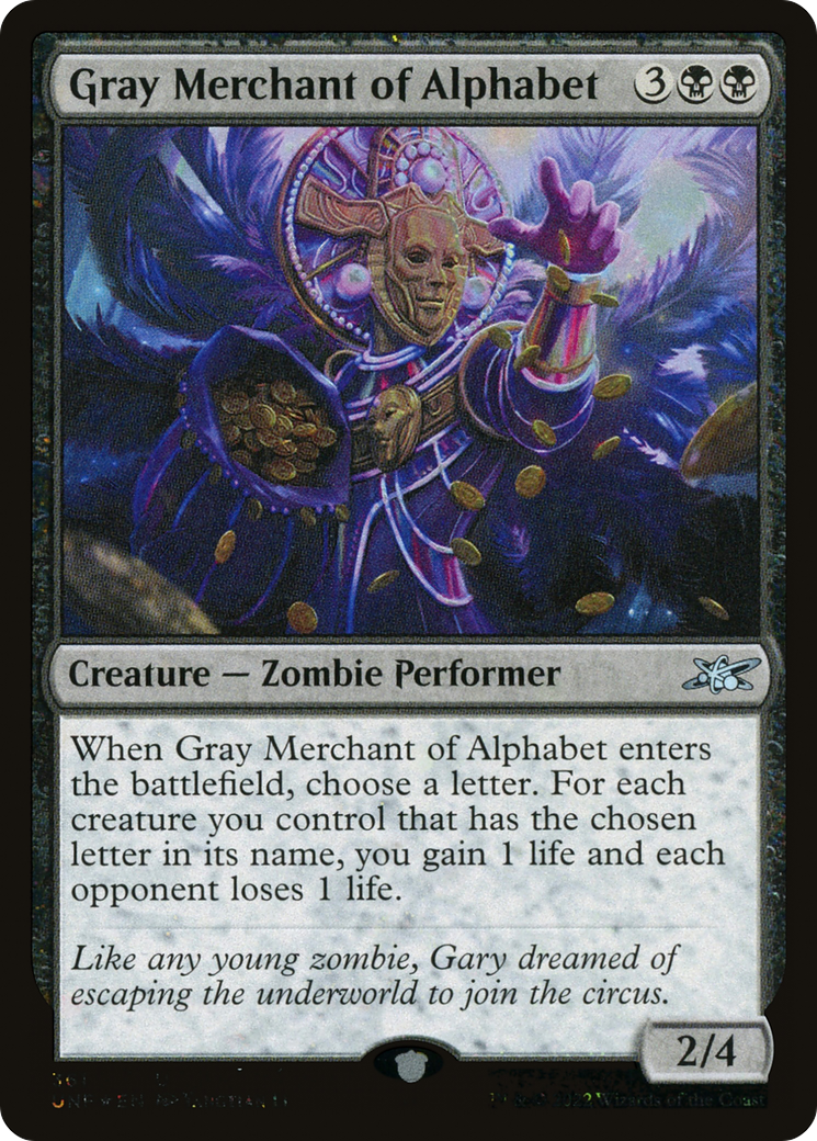 Gray Merchant of Alphabet (361) Foil - Unfinity