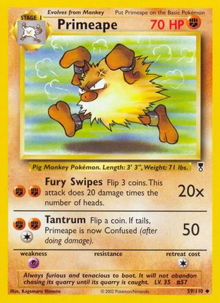 Primeape (59) Reverse Holofoil - Legendary Collection