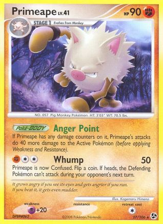Primeape (27) Reverse Holofoil - Great Encounters