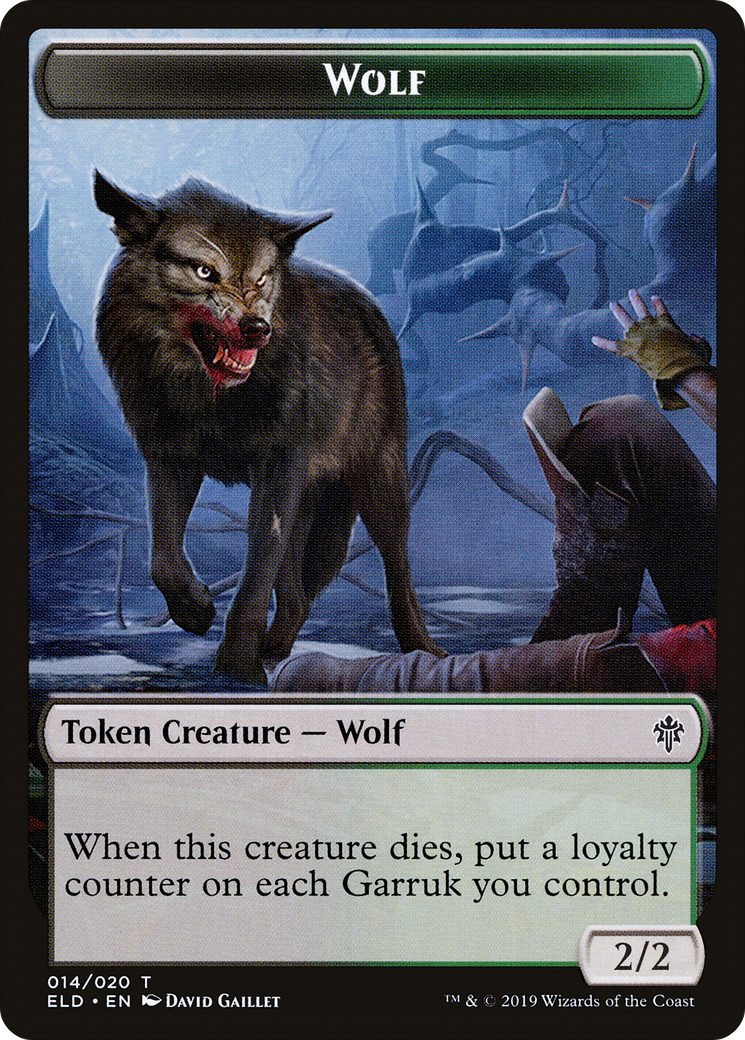 Wolf Token (014) - Throne of Eldraine Tokens
