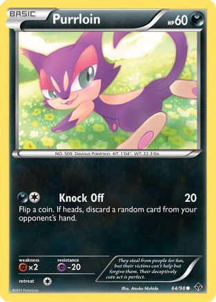 Purrloin (64) Reverse Holofoil - Emerging Powers