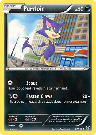 Purrloin (83/135) [Black & White: Plasma Storm] Reverse Holofoil