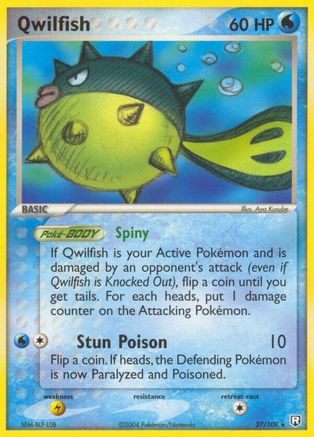 Qwilfish (27) Reverse Holofoil - Team Rocket Returns