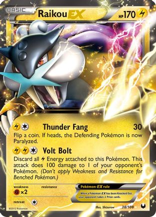 Raikou EX (38) Holofoil - Dark Explorers