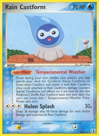 Rain Castform (26) Reverse Holofoil - Delta Species