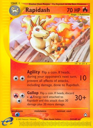 Rapidash (31) Reverse Holofoil - Aquapolis