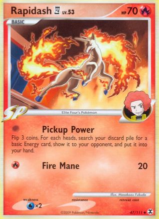 Rapidash E (47) Reverse Holofoil - Rising Rivals