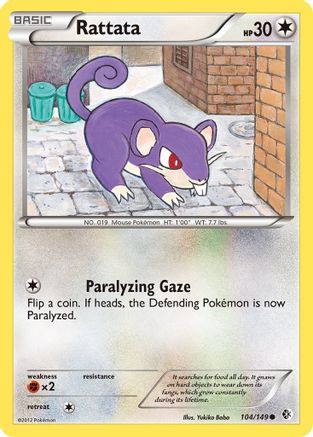 Rattata (104) Reverse Holofoil - Boundaries Crossed