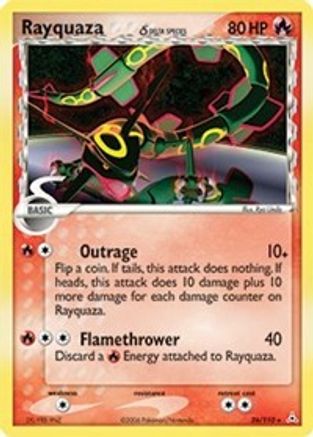 Rayquaza - 026/110 (Delta Species) (26) Reverse Holofoil - Holon Phantoms