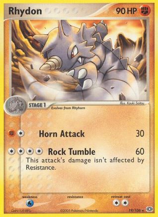 Rhydon (19) Reverse Holofoil - Emerald