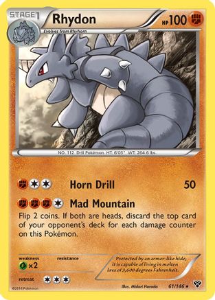 Rhydon (61) Reverse Holofoil - XY Base Set