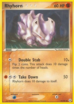 Rhyhorn (70) Reverse Holofoil - Hidden Legends