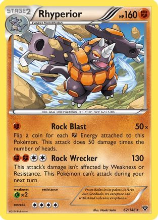 Rhyperior (62) Reverse Holofoil - XY Base Set