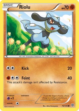 Riolu (76) Reverse Holofoil - Plasma Storm