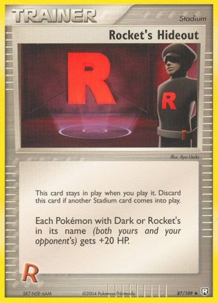 Rocket's Hideout (87) Reverse Holofoil - Team Rocket Returns
