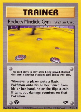Rocket's Minefield Gym (119) (1st Edition) - Gym Challenge