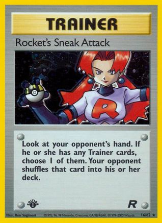 Rocket's Sneak Attack (16) 1st Edition Holofoil - Team Rocket