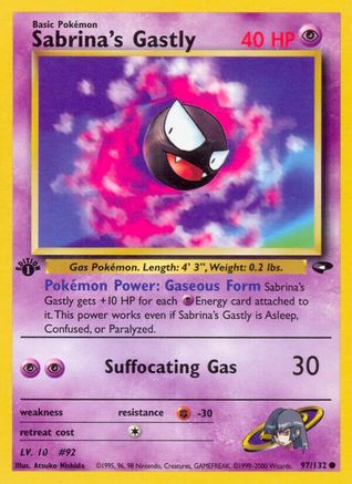 Sabrina's Gastly (97) (1st Edition) - Gym Challenge