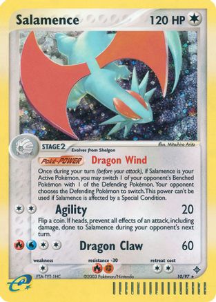 Salamence - 10/97 (10) Reverse Holofoil - Dragon