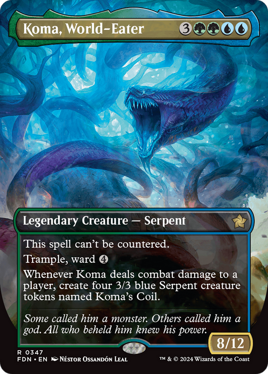 Koma, World-Eater (Borderless) [Foundations] Foil