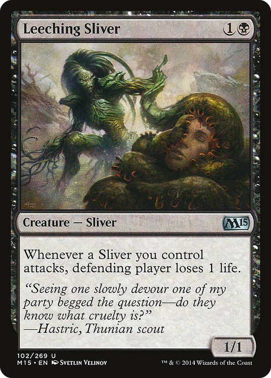 Leeching Sliver [Magic 2015] Foil