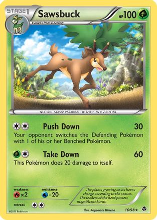 Sawsbuck (16) Reverse Holofoil - Emerging Powers