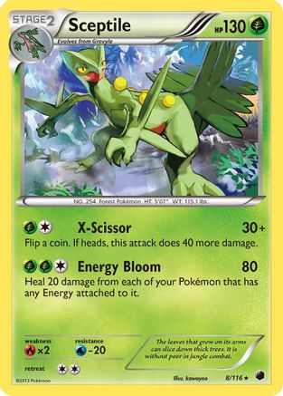 Sceptile (8) Reverse Holofoil - Plasma Freeze