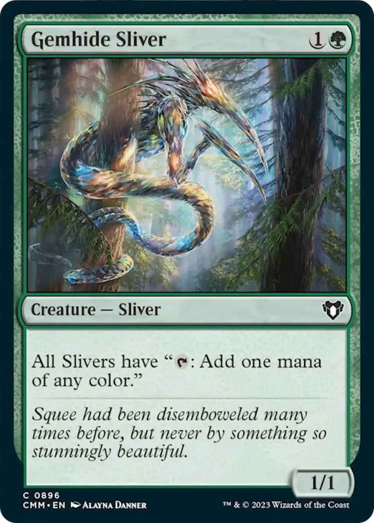 Gemhide Sliver [Commander Masters] | Silver Goblin