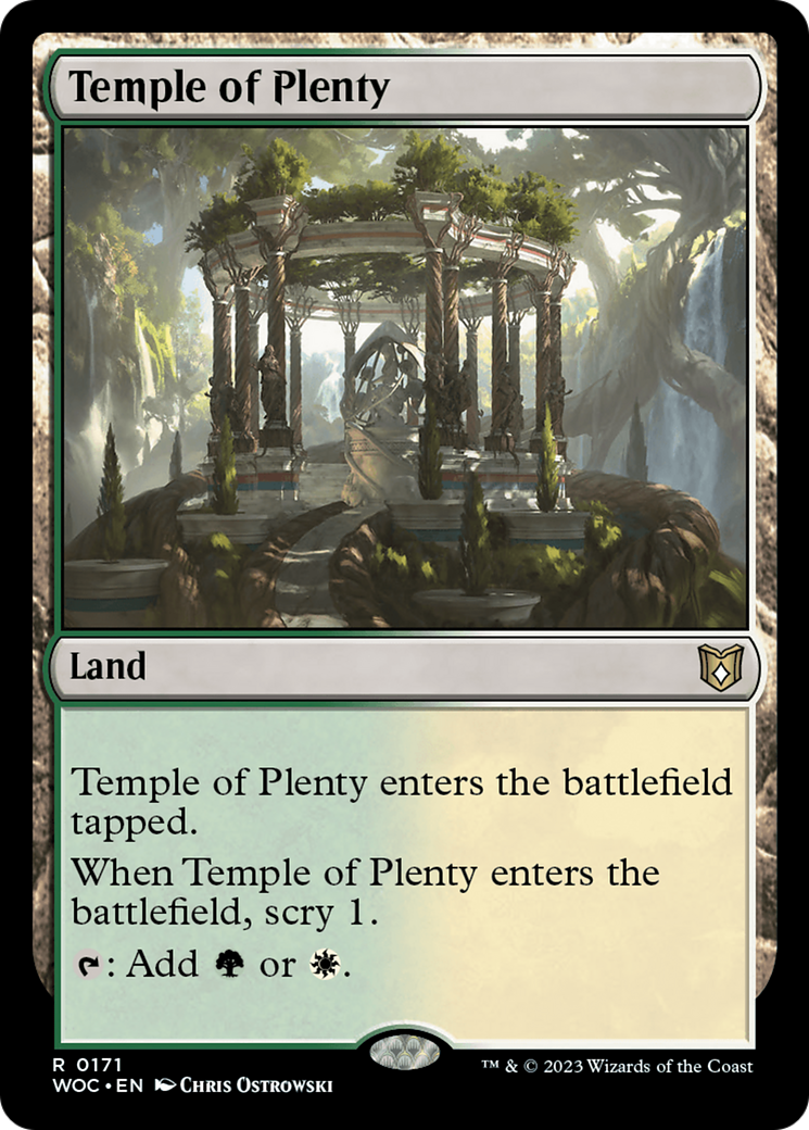 Temple of Plenty [Wilds of Eldraine Commander] | Silver Goblin