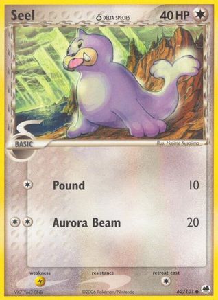 Seel (Delta Species) (62) Reverse Holofoil - Dragon Frontiers